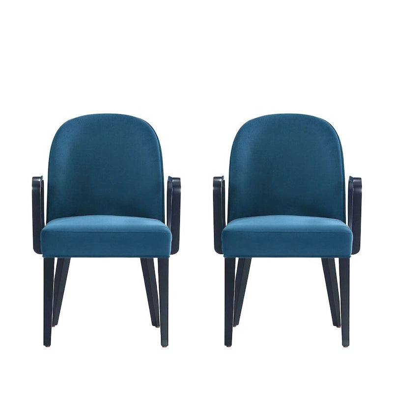 Sedia da Pranzo con Braccioli Imbottita in Similpelle e Velluto Hillman Moderna Manhattan Comfort