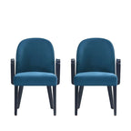 Sedia da Pranzo con Braccioli Imbottita in Similpelle e Velluto Hillman Moderna Manhattan Comfort