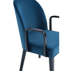 Sedia da Pranzo con Braccioli Imbottita in Similpelle e Velluto Hillman Moderna Manhattan Comfort