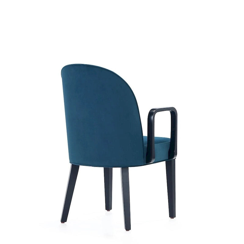 Sedia da Pranzo con Braccioli Imbottita in Similpelle e Velluto Hillman Moderna Manhattan Comfort