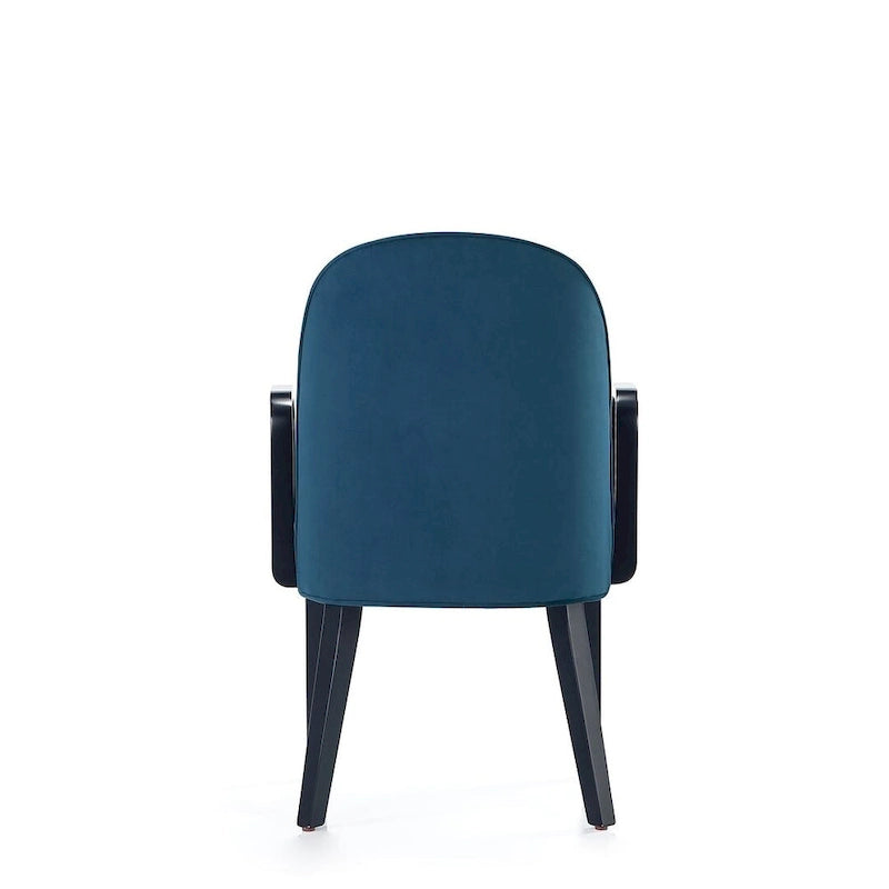 Sedia da Pranzo con Braccioli Imbottita in Similpelle e Velluto Hillman Moderna Manhattan Comfort