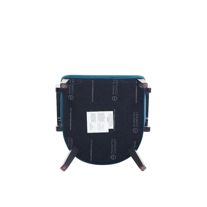 Sedia da Pranzo con Braccioli Imbottita in Similpelle e Velluto Hillman Moderna Manhattan Comfort