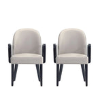 Sedia da Pranzo con Braccioli Imbottita in Similpelle e Velluto Hillman Moderna Manhattan Comfort