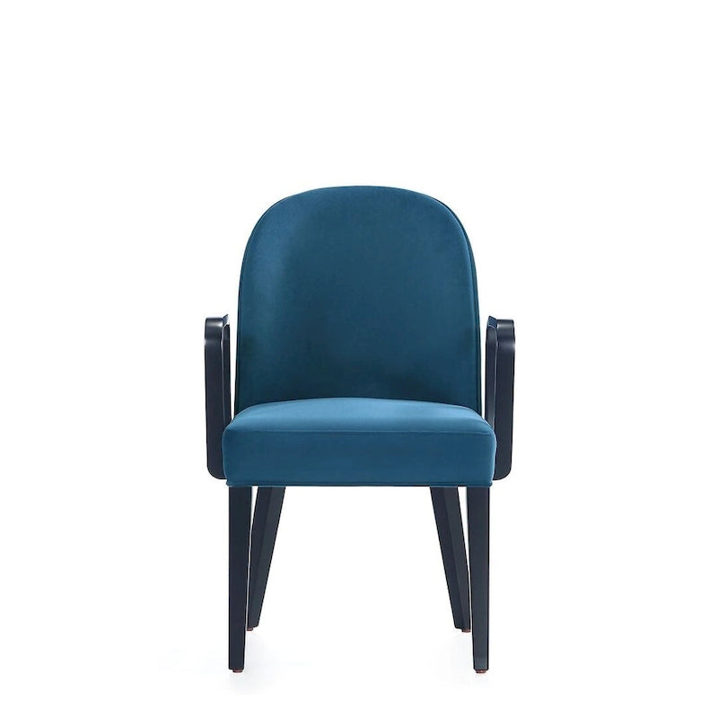 Sedia da Pranzo con Braccioli Imbottita in Similpelle e Velluto Hillman Moderna Manhattan Comfort