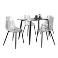 Set da pranzo rettangolare Carson Carrington Barton da 5 pezzi in acrilico trasparente