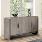 Furniture of America Cruz Transitional Grey Solid Wood Dining Server with Doors