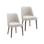 Porthos Home Nev Fabric Dining Chairs with Wooden Legs, Set of 2
