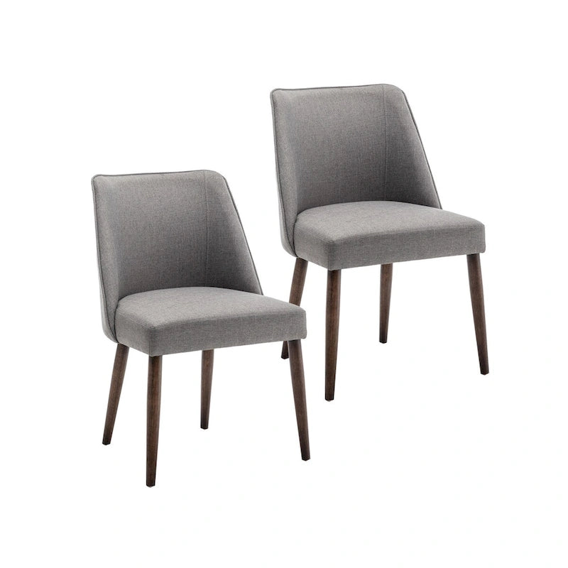 Porthos Home Nev Fabric Dining Chairs with Wooden Legs, Set of 2