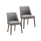 Porthos Home Nev Fabric Dining Chairs with Wooden Legs, Set of 2