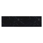 Black & Light Grey 4-Door Sideboard with Faux Marble Top - 59.3 Inch
