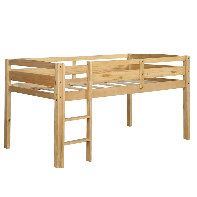 Wood Loft Bed Low Loft Beds with Ladder