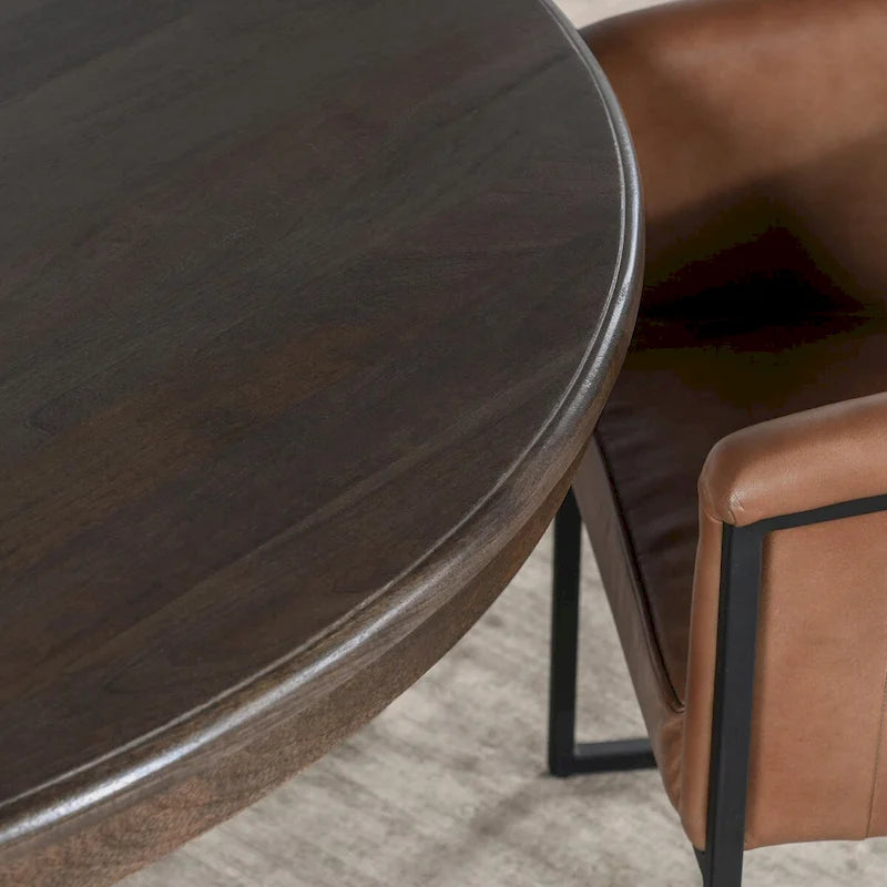Classic Home Brookside 60 Round Dining Table in Cocoa Brown - 60Wx60Dx30H