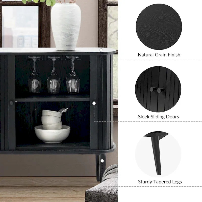 Credenza Franz Modern a 63" di larghezza con ripiano regolabile di HULALA HOME
