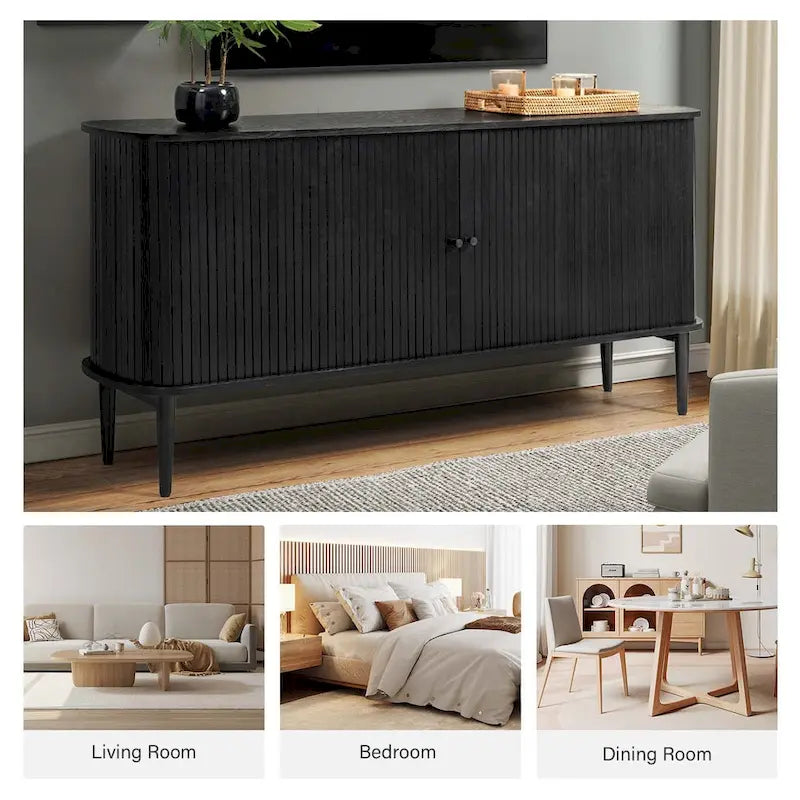 Credenza Franz Modern a 63" di larghezza con ripiano regolabile di HULALA HOME