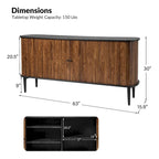 Credenza Franz Modern a 63" di larghezza con ripiano regolabile di HULALA HOME