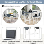 3-Piece Wood Counter Height Drop Leaf Dining Table Set