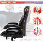 Snugway Sedia da Ufficio Ergonomica Direzionale Schienale Alto e Grande Portata 180kg