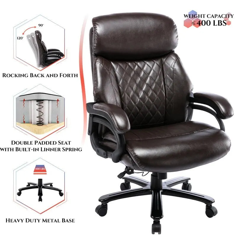 Snugway Sedia da Ufficio Ergonomica Direzionale Schienale Alto e Grande Portata 180kg
