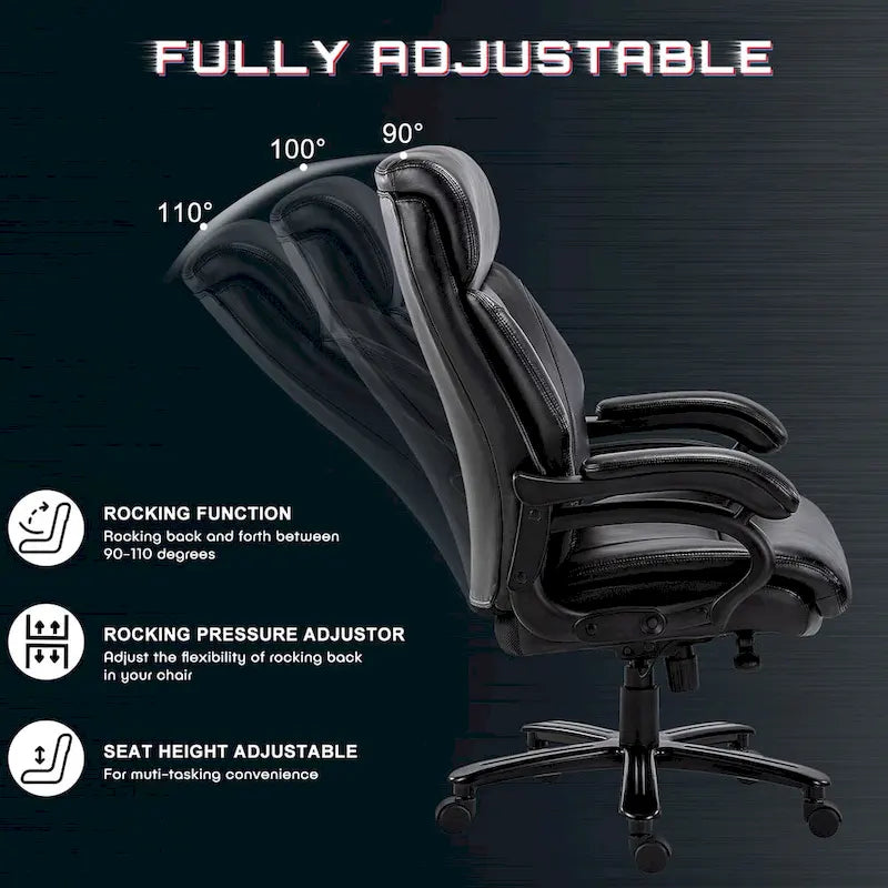 Snugway Sedia da Ufficio Ergonomica Direzionale Schienale Alto e Grande Portata 180kg