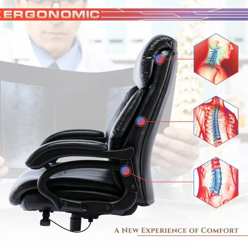 Snugway Sedia da Ufficio Ergonomica Direzionale Schienale Alto e Grande Portata 180kg