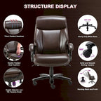 Snugway Sedia da Ufficio Ergonomica Direzionale Schienale Alto e Grande Portata 180kg