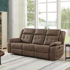 Set reclinabile 2 pezzi per soggiorno Lesley Roundhill Furniture, marrone