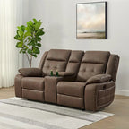 Set reclinabile 2 pezzi per soggiorno Lesley Roundhill Furniture, marrone