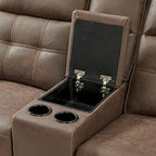 Set reclinabile 2 pezzi per soggiorno Lesley Roundhill Furniture, marrone