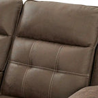 Set reclinabile 2 pezzi per soggiorno Lesley Roundhill Furniture, marrone