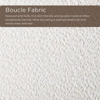 Poltrona accent Beck di Furniture of America, moderna di metà secolo, in tessuto Bouclé, con schienale ad ali e gambe in noce
