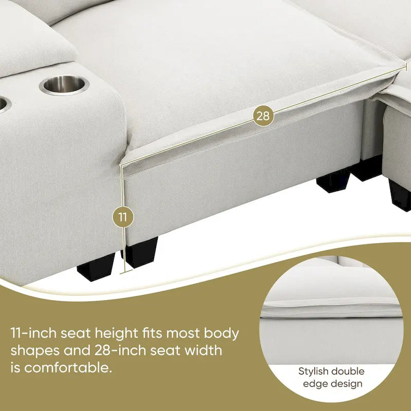 Harper&Bright Designs Divano componibile moderno multifunzione Cloud