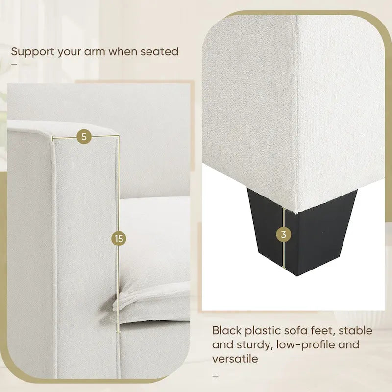 Harper&Bright Designs Divano componibile moderno multifunzione Cloud