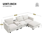 Harper&Bright Designs Divano componibile moderno multifunzione Cloud