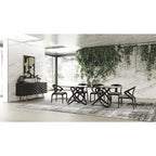Black & Gold Buffet with Wave-Pattern Doors