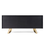 Black & Gold Buffet with Wave-Pattern Doors