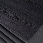 Black & Gold Buffet with Wave-Pattern Doors