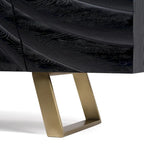 Black & Gold Buffet with Wave-Pattern Doors