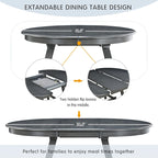 Wood Dining Table Round Extendable Dining Table