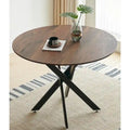 Tavolo da Pranzo Mid-century con Piano Rotondo e Base a Piedistallo