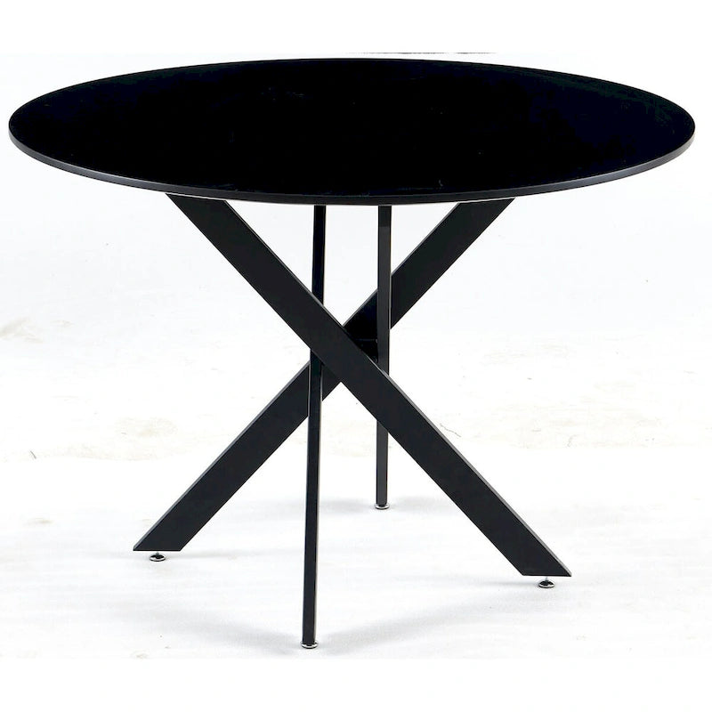 Tavolo da Pranzo Mid-century con Piano Rotondo e Base a Piedistallo