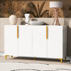Modern Glossy Finish Light Luxury Storage Cabinet and Adjustable Shelves