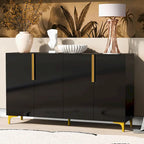 Modern Glossy Finish Light Luxury Storage Cabinet and Adjustable Shelves