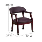 Conference Chair with Accent Nail Trim and Casters