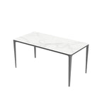 63 Unique Rectangular Dining Room Table with Sintered Stone Tempered Glass Top