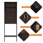 Yaheetech 2-Shelf Bathroom Organizer Over The Toilet,Double Doors
