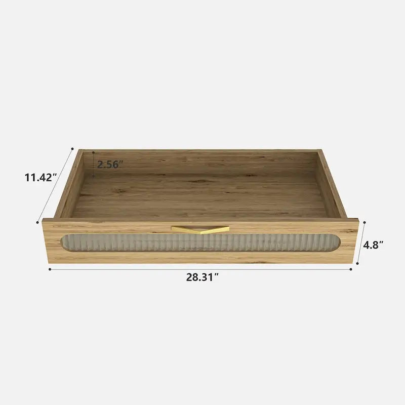 Modern Cabinet with Drawer and Adjustable Shelf, Barn Door Storage Cabinet for Kitchen, Dining Room, Bathroom, Entryway