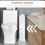 Bathroom Toilet Paper Cabinet, Corner Floor Cabinet with Doors and Shelves