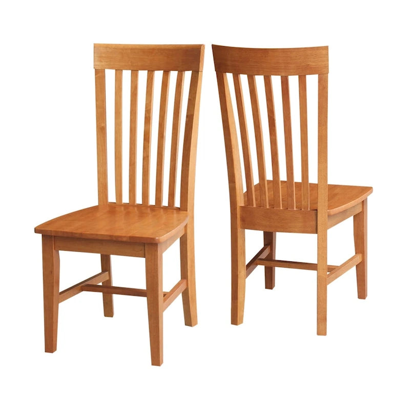 International Concepts Cosmo Tall Mission Chairs in Legno Massello, Set da 2