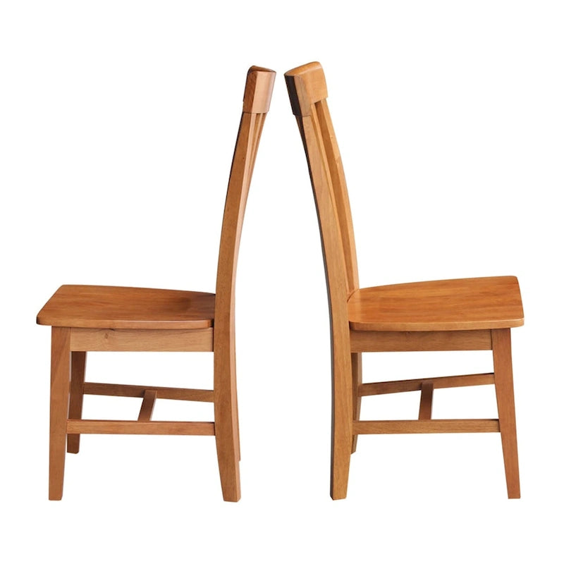 International Concepts Cosmo Tall Mission Chairs in Legno Massello, Set da 2