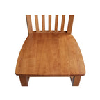 International Concepts Cosmo Tall Mission Chairs in Legno Massello, Set da 2